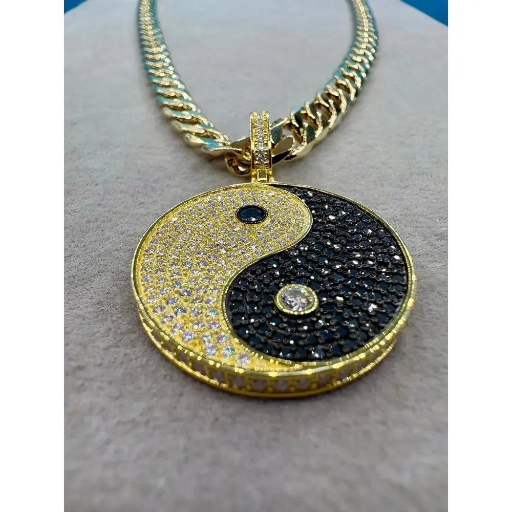 NEW Moissanite Ying Yang Pendant & 24